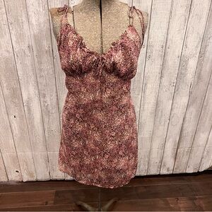 Chrysantheaum Floral Tie-Strap Dress